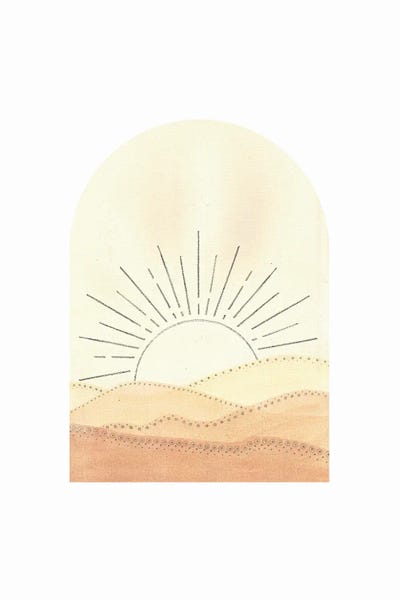 Minimalist Bohemian Decor: Arch-Sunrise XXXVIII by Whales Way