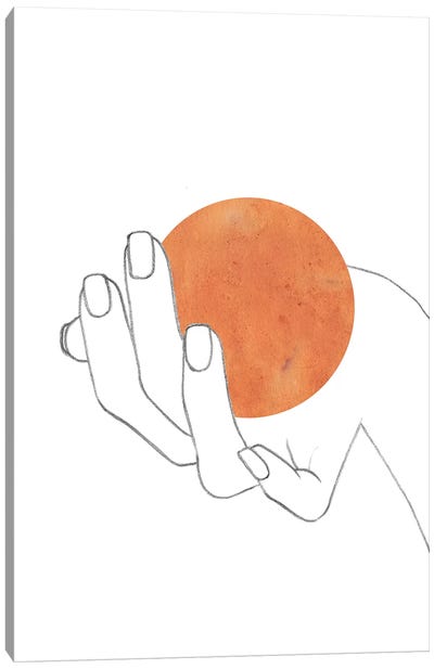 Sun In The Hand Canvas Art Print - Ahead of the Curve