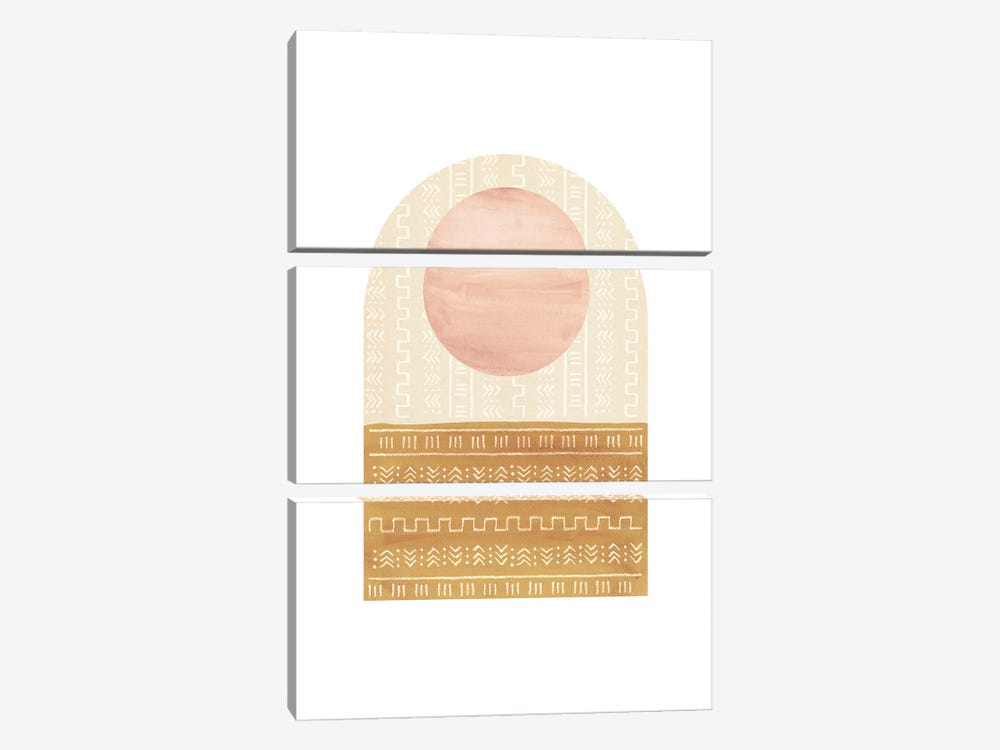Arch And Sun XLV by Whales Way 3-piece Canvas Print