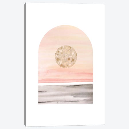 Pink And Gray Arch XLVI Canvas Print #WWY396} by Whales Way Canvas Artwork