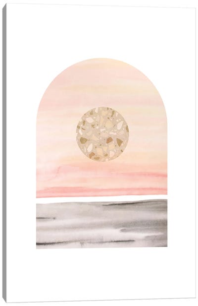 Pink And Gray Arch XLVI Canvas Art Print - Whales Way