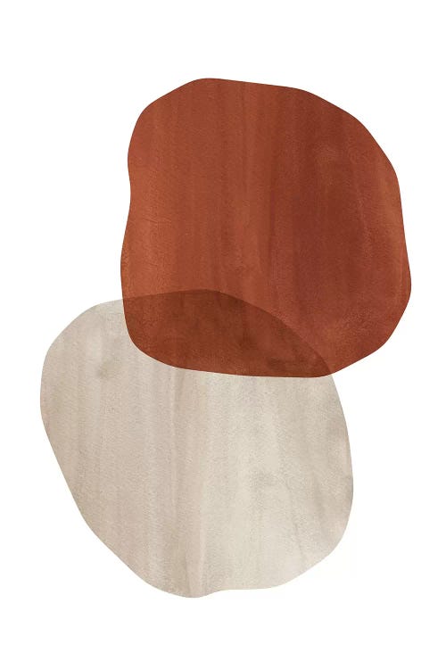 Terracotta And Beige Organic Shapes by Whales Way wall art