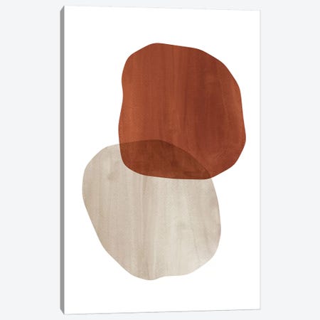 Terracotta And Beige Organic Shapes Canvas Print #WWY39} by Whales Way Canvas Art Print