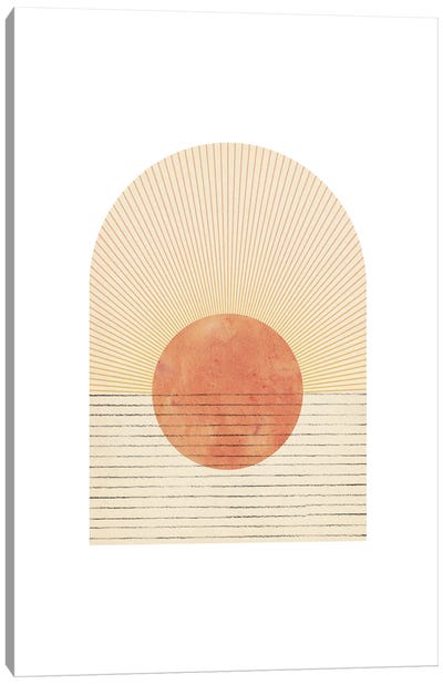 Minimalist Arch-Sunrise LI Canvas Art Print - Whales Way