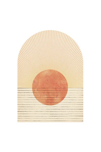 Minimalist Bohemian Decor: Minimalist Arch-Sunrise LI by Whales Way