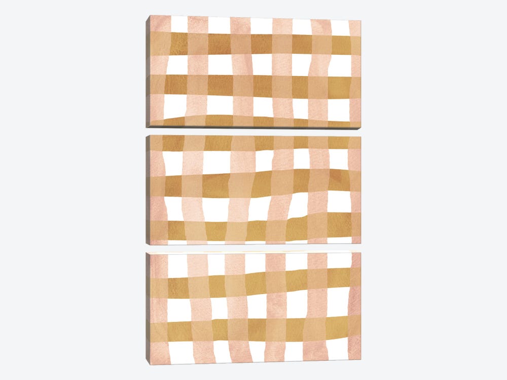 Checkered Pattern by Whales Way 3-piece Art Print