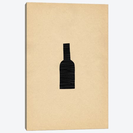 Minimalist Wine Bottle Canvas Print #WWY408} by Whales Way Art Print