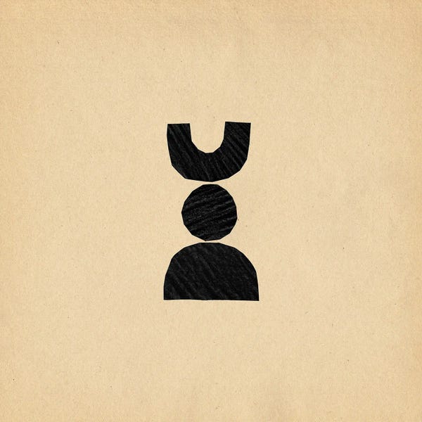 Black & Beige: Minimalist Abstract Shapes by Whales Way