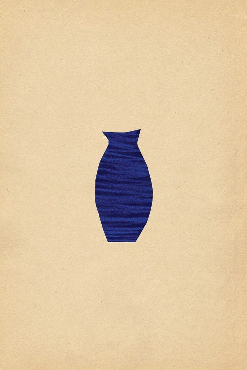 Ultramarine Clay Vase