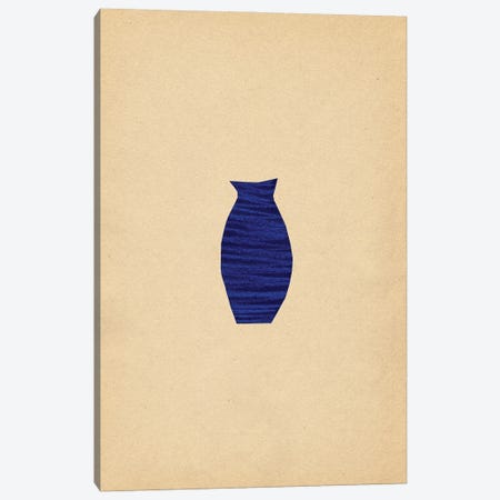 Ultramarine Clay Vase Canvas Print #WWY420} by Whales Way Canvas Art Print