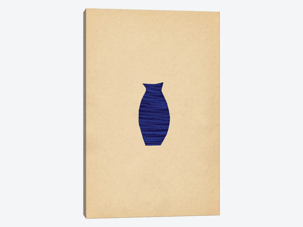 Ultramarine Clay Vase by Whales Way 1-piece Canvas Art