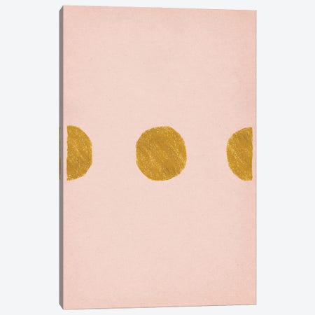 Pink And Arcid Yellow Shapes Canvas Print #WWY425} by Whales Way Canvas Artwork