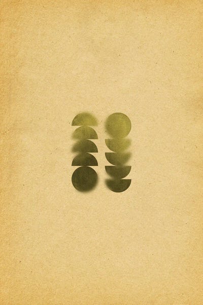 Whales Way: Blurred Green Shapes by Whales Way
