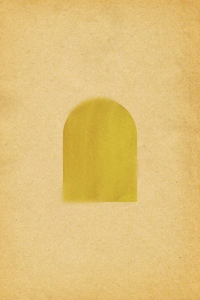 Minimalist Bohemian Decor: Rust Yellow Arch by Whales Way