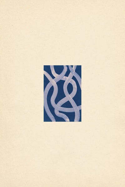 Whales Way: Abstract Blue Brush Strokes by Whales Way
