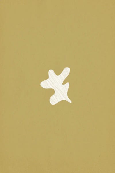 Dusty Green Minimal Cut-Out Shape by Whales Way art print