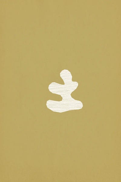 Whales Way: Dusty Green Minimal Cut-Out Shape II by Whales Way