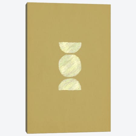 Dusty Green Minimal Balancing Shapes Canvas Print #WWY445} by Whales Way Canvas Wall Art