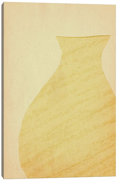 Greenish Minimalist Vase Canvas Art Print