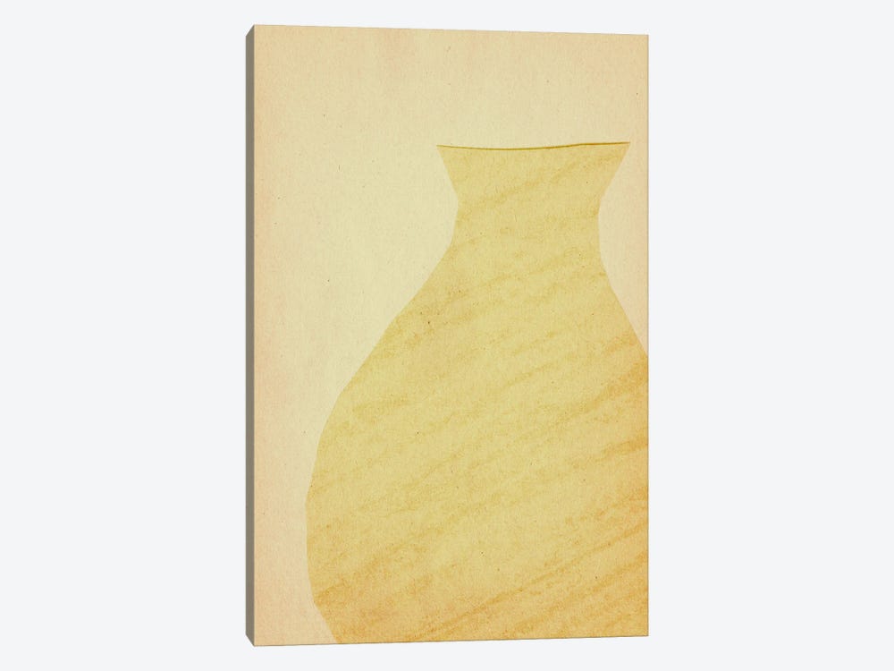 Greenish Minimalist Vase by Whales Way 1-piece Canvas Art