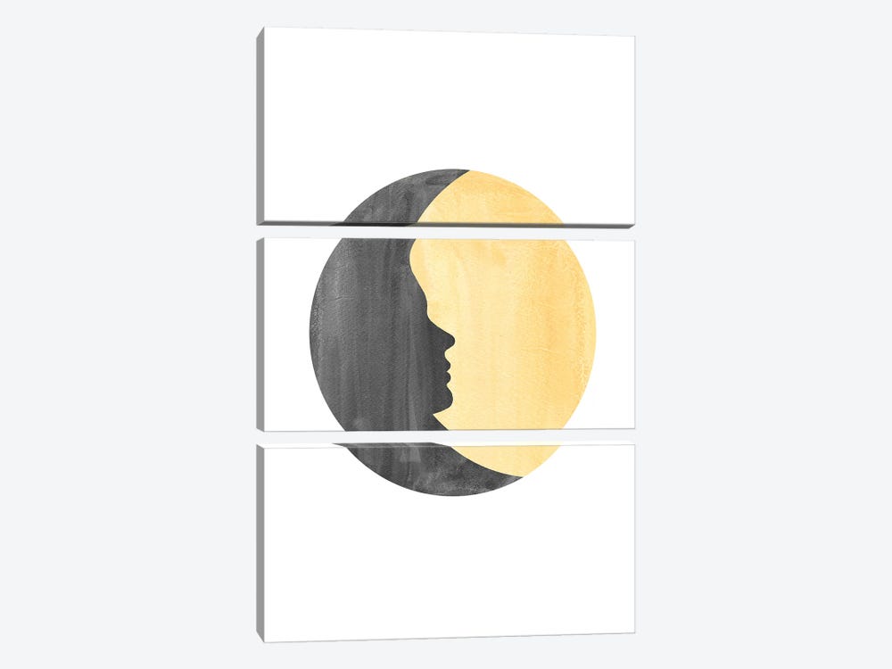 Woman Moon II by Whales Way 3-piece Canvas Print