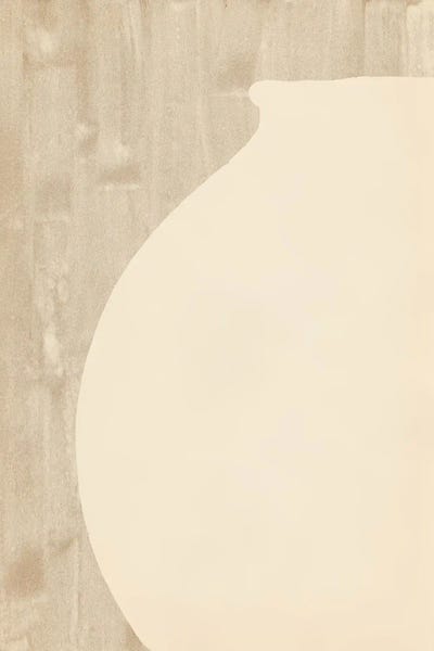 Pottery Still Life: Nuetral Vase II by Whales Way