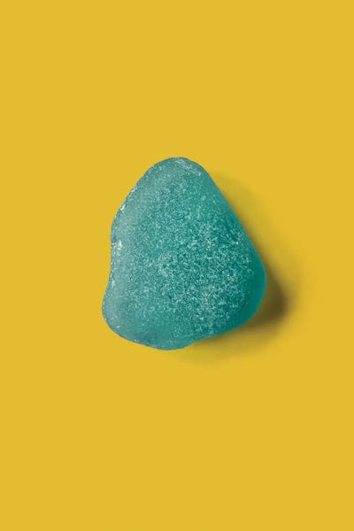 Celery - Canvas Prints: Seaglass On Mustard by Whales Way