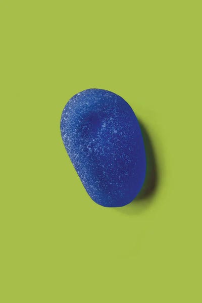 Celery - Canvas Prints: Blue Seaglass On Green by Whales Way