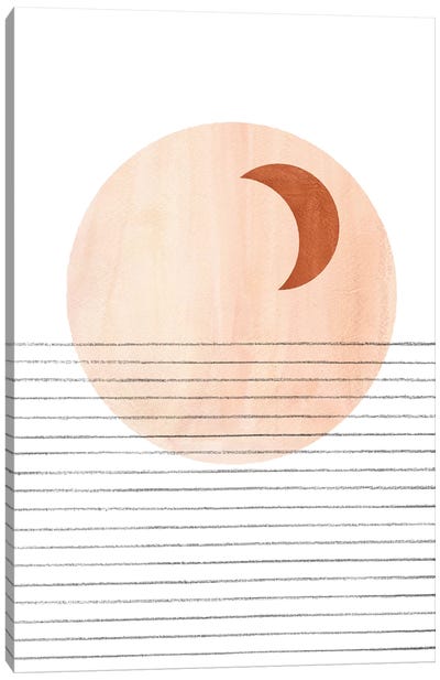 Abstract Crescent Canvas Art Print - Adobe Abstracts
