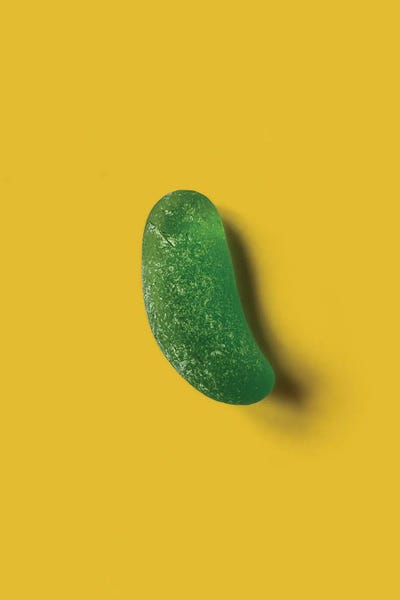 Celery - Canvas Prints: Green Sea Glass On Mustard by Whales Way