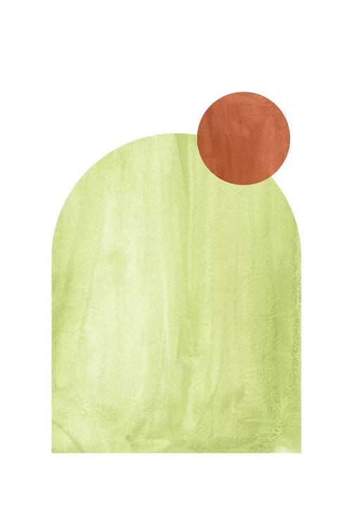 Green And Terracotta Shapes by Whales Way wall art