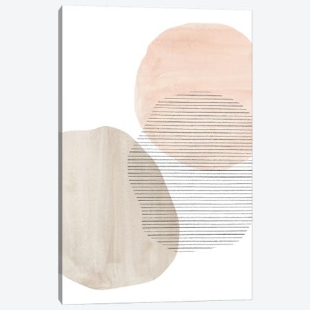 Modern Neutral Shapes Canvas Print #WWY59} by Whales Way Canvas Print