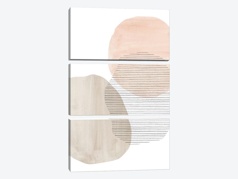 Modern Neutral Shapes by Whales Way 3-piece Art Print