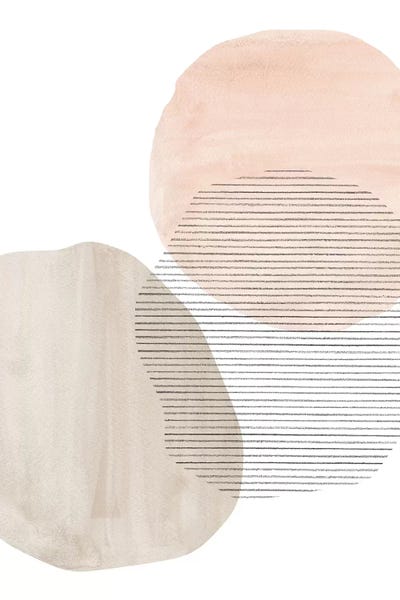 Circular Abstract: Modern Neutral Shapes by Whales Way