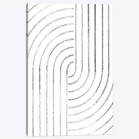Abstract Curved Lines Canvas Print #WWY68} by Whales Way Canvas Wall Art