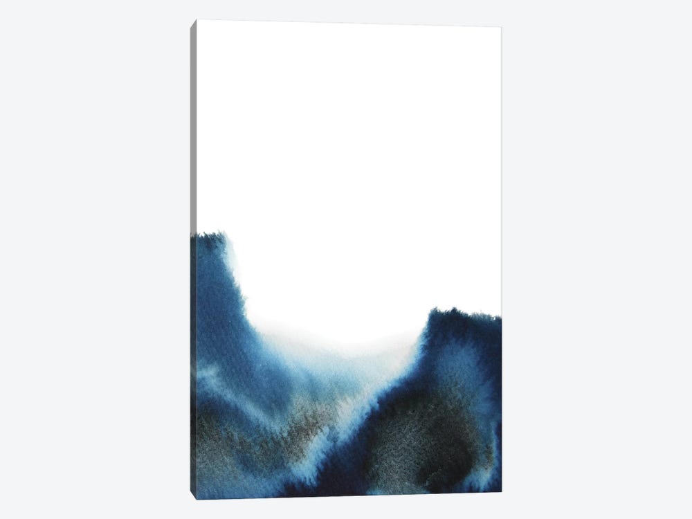 Navy Watercolor by Whales Way 1-piece Canvas Print