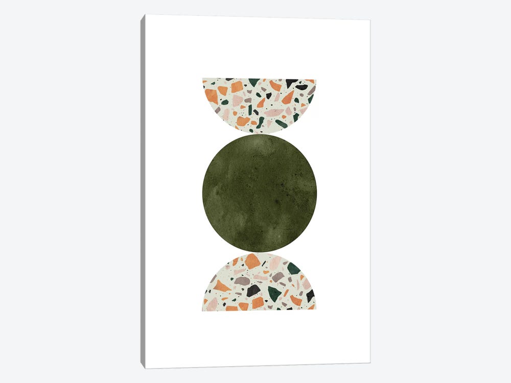 Terrazzo Circle Shapes by Whales Way 1-piece Canvas Art Print