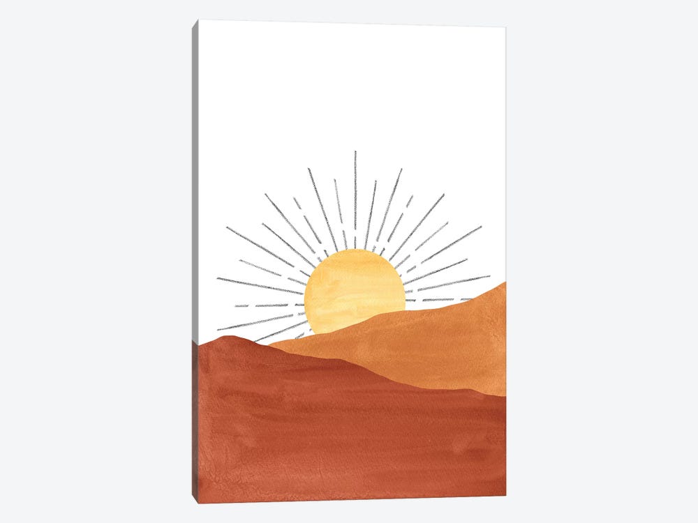 Abstract Sunset In The Desert by Whales Way 1-piece Art Print