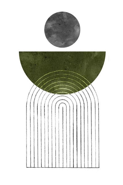 Large Minimalist Art - Canvas Prints: Mid Century Shapes by Whales Way