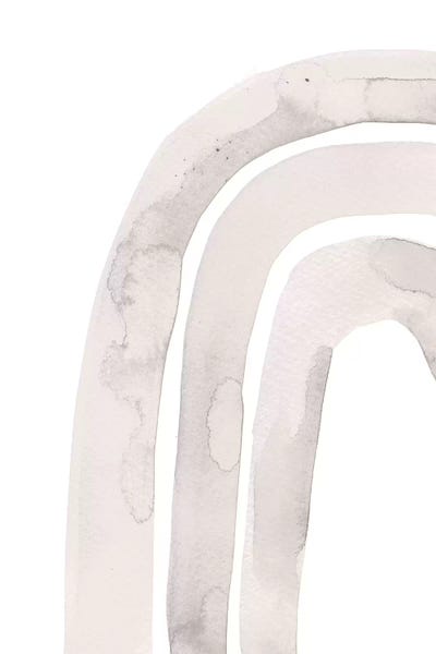 Gray Abstract Rainbow by Whales Way canvas print