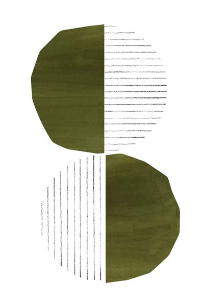 Whales Way: Dark Green Circles by Whales Way