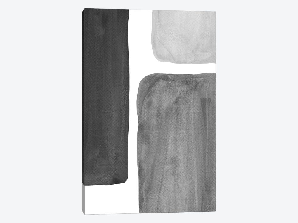 Black And White Shapes by Whales Way 1-piece Canvas Art