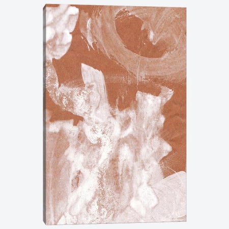 Beige And White Abstract Canvas Print #WWY8} by Whales Way Canvas Art