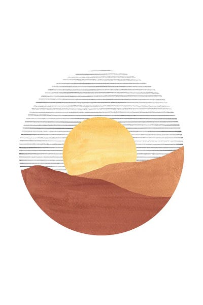 Vintage & Retro Bedroom: Abstract Sunset by Whales Way