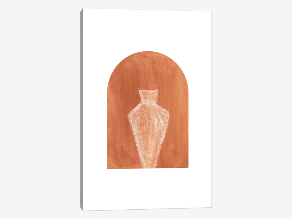 Terracotta Arch And Vase by Whales Way 1-piece Canvas Wall Art