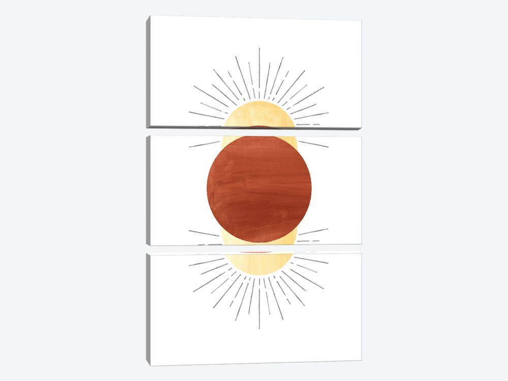 Terracotta Sun by Whales Way 3-piece Canvas Print