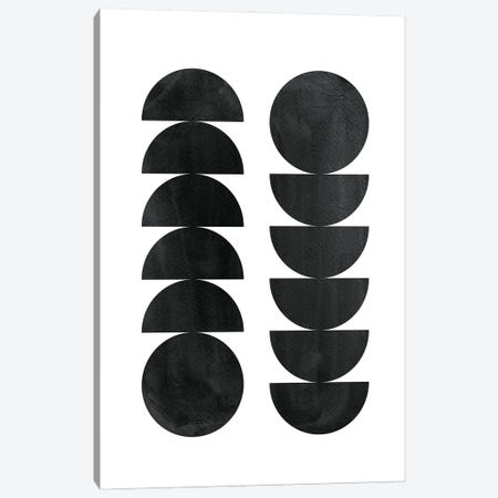 Black Shapes Canvas Print #WWY98} by Whales Way Art Print