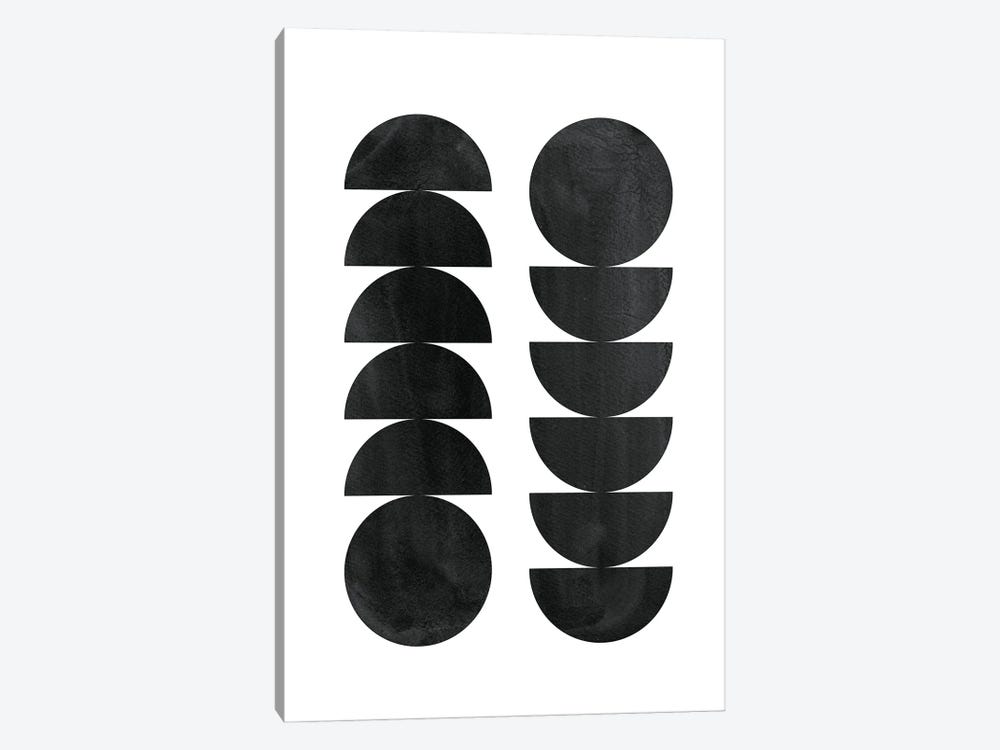 Black Shapes by Whales Way 1-piece Canvas Art