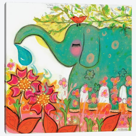 Connected - Elephant Canvas Print #WYA63} by Wyanne Canvas Print
