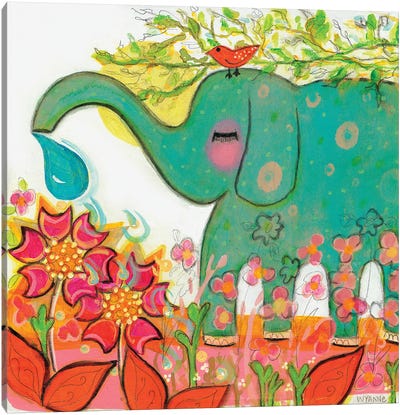 Connected - Elephant Canvas Art Print - Wyanne